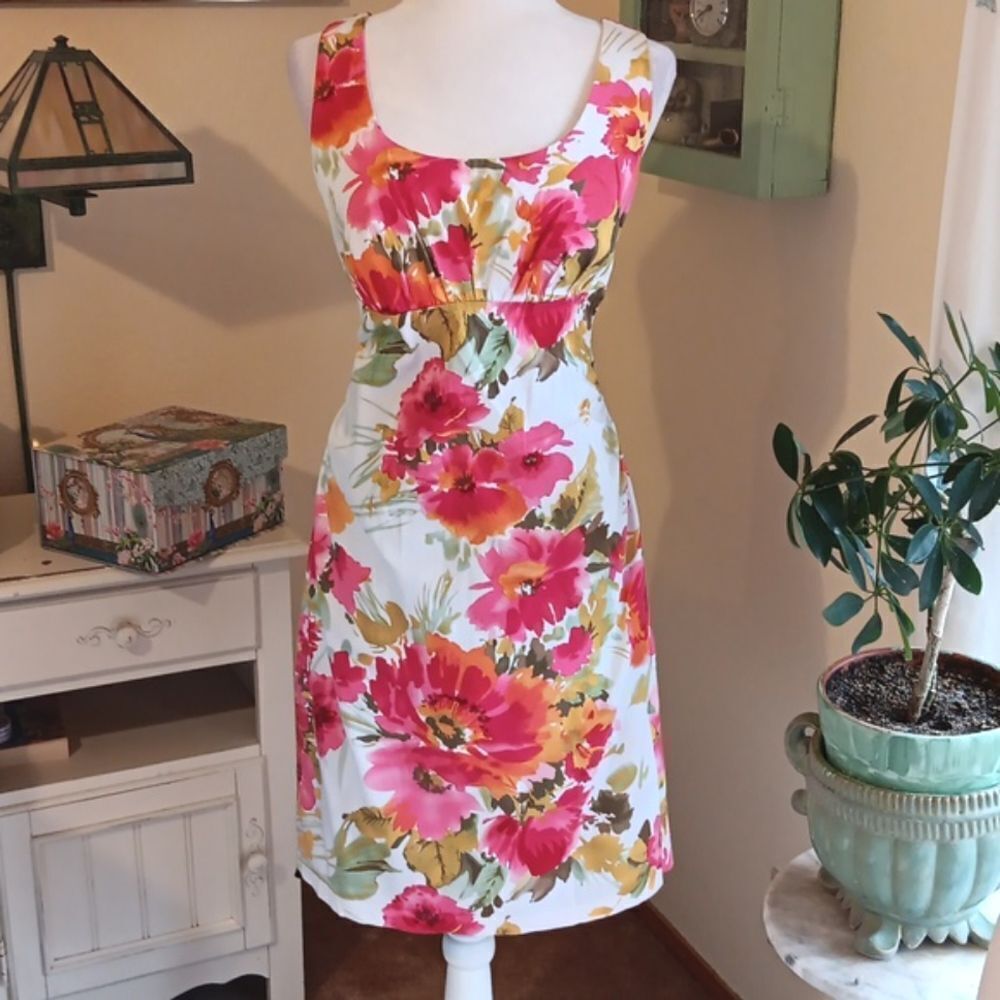 Donna Ricco Bright Floral Dress. Sundress, Bright Floral, Coastal